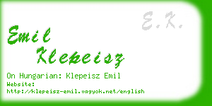 emil klepeisz business card